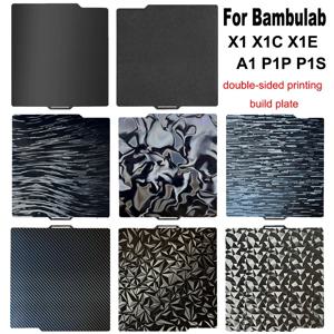Bambu Lab X1 P1P A1 PEI 시트용 빌드 플레이트 PEO pey Smooth X1C PET 탄소 시트 PEI for Bamboo lab x1c Bambulabs P1s a1 플레이트