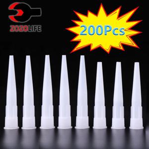 5-200pcs 플라스틱 유리 노즐 유리 접착제 코킹 건 노즐 실란트 실리콘 코킹 팁 입 캡 홈 건설 도구