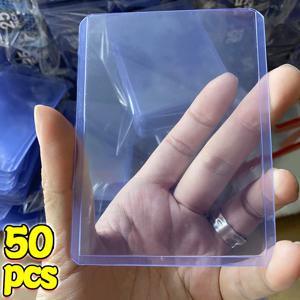 1/50Pcs 35PT 탑 로더 게임 카드 홀더 보호대 3x4 