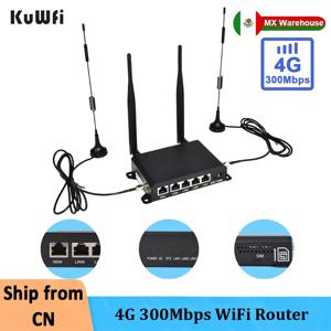 KuWFi IP 카메라용 무선 와이파이 라우터, 4G SIM 카드 라우터, 2.4G LTE 액세스 포인트, 지지대 VPN DDNS 핫스팟 네트워크 어댑터