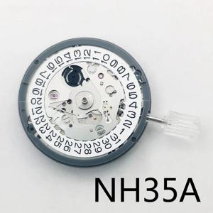 NH35A 프리미엄 기계식 무브먼트 NH35 화이트 날짜 휠 24 보석 자동 자동 와인딩 고정밀 Movt 교체