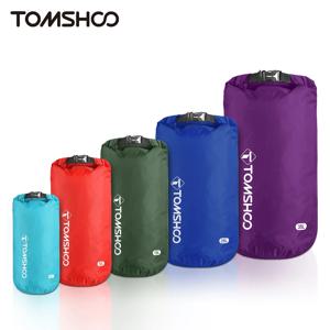 Tomshoo 5 팩 방수 드라이 백 자루 야외 캠핑 보트 하이킹 래프팅을위한 경량 방수 보관 드라이 백