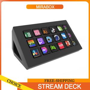 Stream Deck 미니 비주얼 키보드 15키 StreamDeck LCD 버튼 라이브 콘텐츠 생성 컨트롤러 Win/MacOS 선물용 사용자 정의 버튼