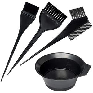4Pcs 세트 전문 머리 염색 키트 헤어 컬러 염료 그릇 헤어 컬러링 표백 살롱 홈 헤어 염색 도구에 대한 교반 브러시
