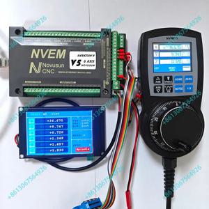 업그레이드 이더넷 Mach3 NVEM V5 300K CNC 컨트롤러, 타각기 키트 3, 4, 5, 6 축 제어 카드, 핸드휠, LCD 디스플레이