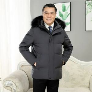 남성용 화이트 구스 다운 재킷, 방풍 후드, 두꺼운 다운 코트, 모피 칼라, 두꺼운 겨울 재킷, 캐나다,-30 도