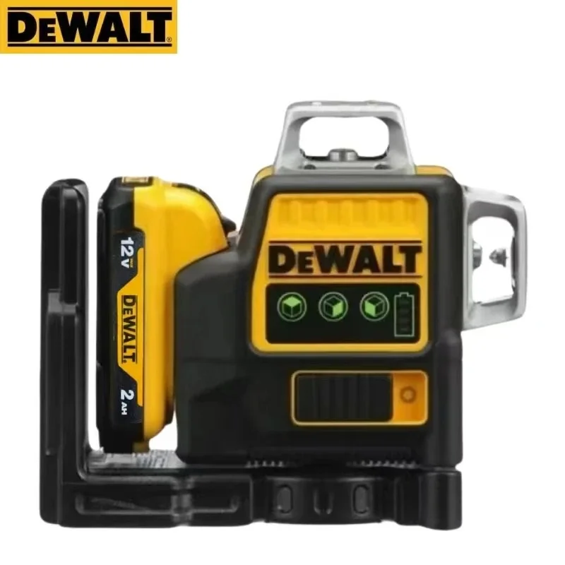 DEWALT DW089LG 레이저 레벨, 수직 수평 녹색 빔 레이저, 계량기 야외 사용, 12V 리튬 이온 배터리, 12 라인, 3x360 도