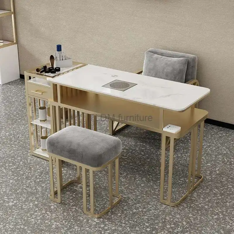 대형 휴대용 네일 테이블 전문 모던 디자이너 테이블 매니큐어 네일 집진기, 타펠 미용실 가구, MQ50NT