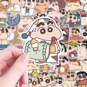 100PCS 만화 애니메이션 Kawaii 크레용 신찬 스티커 자동차 노트북 전화 편지지 장식 데칼 방수 스티커 어린이 장난감