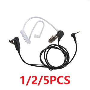 1/2/5PCS 워키 토키 2.5mm 이어폰 1 핀 은밀한 음향 튜브 이어폰 헤드셋, PTT 마이크 포함 Motorola와 호환 가능