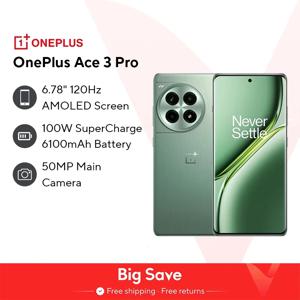 OnePlus ACE 3 Pro 언락 글로벌 ROM, 스냅드래곤 8 Gen 3, 6.78 인치, 120Hz 디스플레이, Sony50MP 메인 카메라, 6100mAh 배터리, 100W SUPERVOOC