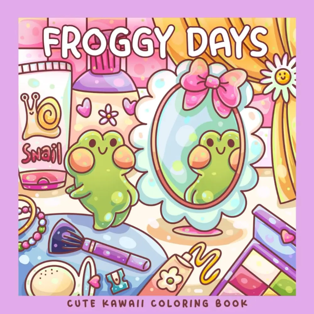 Froggy Days: 카와이 개구리 색칠하기 책, 사랑스러운 개구리 모험, 모든 연령대에 편안한 색칠하기, 스트레스 해소 및 창의력