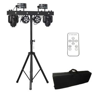 1 개 전문 휴대용 Dj 조명 디스코 Dj 장비 공연 바 2pcs 6x8w RGBW 4in1 Led 파 바 무대 조명 스탠드