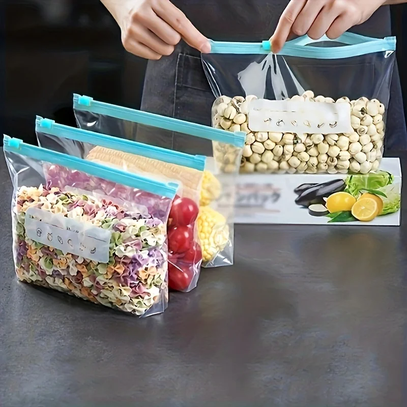 45PCS 실리콘 식품 저장 누출 방지 재사용 가능한 스탠드 업 지퍼 끄기 가방 컵 신선한 식품 저장 가방 냉장고 신선한 랩