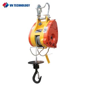 220V 500KG 리프트 전기 호이스트, 전기 윈치, 창고 공장 리프팅용 강철 와이어가 있는 차고 천장 크레인 오버헤드