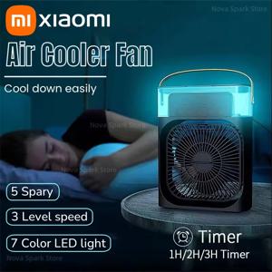 Xiaomi 3-in-1 휴대용 팬 에어컨 팬 LED 야간 조명 가정용 소형 공기 냉각기 사무실 홈 조절 팬
