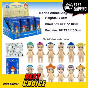써니 엔젤 블라인드 박스 마린 시리즈 귀여운 애니메이션 인형 Collectible Standing Figure 어린이 팬을위한 깜짝 선물 크리스마스 생일