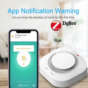 Tuya 스마트 Zigbee 연기 감지기 무선 연기 누출 감지기 예방 연기 감지기 금연 구역 또는 주방에 설치