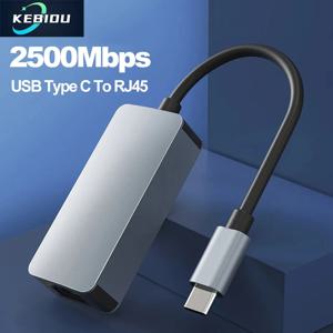 2500Mbps USB C Type-C 이더넷-RJ45 2.5G USB 3.0 유선 어댑터 변환기 Windows 7/8/10 용 Lan 네트워크 허브 PC 노트북 용 MAC