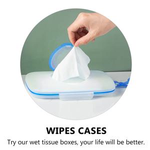 1pc 휴대용 아기 신선 유지 PP 플라스틱 저장 재사용 가능한 아기 물티슈 상자 기저귀 가방 여행을위한 슬림 티슈 상자