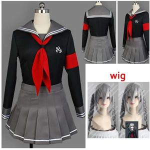 Super Danganronpa 2 Danganronpa Peko Pekoyama 여성 선원 복장 세트 코스프레 할로윈 의상