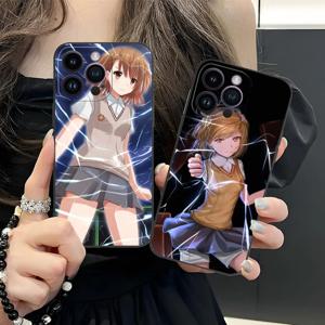 사이언티픽 레일건 미사카 미코토 아이폰 16 15 14 13 12 11 X XR XS 8 7 Pro Max Plus 미니 컬러 고급 스마트폰 케이스