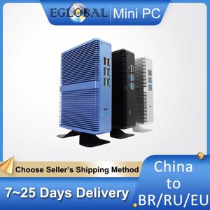Eglobal 저렴한 팬리스 미니 PC, 윈도우 10 프로, 인텔 i5 7200U i3 7167U, DDR4/DDR3 베어본 컴퓨터 구성 요소, 4K HTPC WiFi HDMI VGA