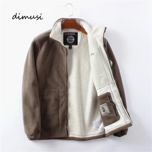 DIMUSI 겨울 남성 Polartec 양털 재킷 남자 벨벳 윈드 브레이커 코트 남성 마운틴 스키 소프트 쉘 따뜻한 재킷 의류