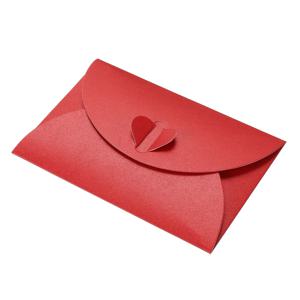 50Pcs 미니 컬러 봉투 두꺼운 골판지 작은 접이식 DIY 진주 종이 봉투 자동 잠금 버클 편지 선물 카드 커버