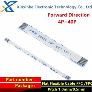 10PCS 정방향 플랫 유연한 케이블 FFC/FPC AWM 20624 80C 60V VW-1 0.5MM 1.0MM 4/5/6/8/10/12/14/16/18/20/24/26/30/40 핀 5-50CM