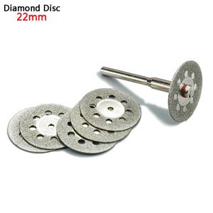 5pcs 22mm 다이아몬드 그라인딩 휠 Dremel 액세서리 미니 Dremel 톱 커팅 디스크 로타리 도구 연마 다이아몬드 그라인딩 디스크