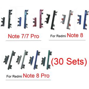 Xiaomi Redmi Note 7 8 Pro 전화 용 30 세트 Note 8 Pro 용 새 전원 볼륨 외부 측면 버튼 키