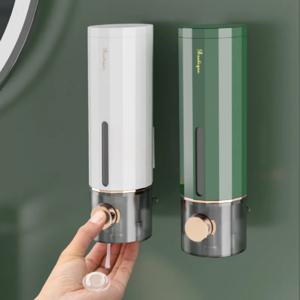 450ml 수동 벽 마운트 욕실 액체 비누 디스펜서 세척 손 소독제 가족 호텔 샤워 젤 욕실 액세서리
