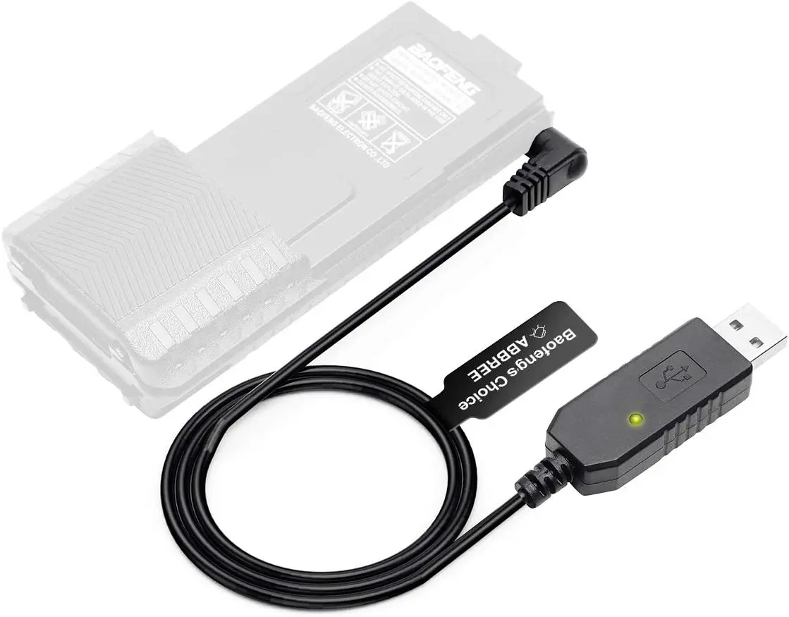 BaoFeng 워키 토키 USB 충전기 케이블 UV-5R UV5R UV-82 3800mAh UV-S9 Plus AR-152 워키 토키 햄 양방향 라디오