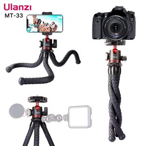 VIJIM Ulanzi MT-33 전화 카메라 용 유연한 문어 삼각대 DSLR 2in1 디자인 삼각대 (전화 홀더 포함) 측면 콜드 슈 1/4 ''나사