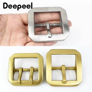 Deepeel 40mm 순수 황동 벨트 버클 남자 핀 버클 스테인레스 스틸 벨트 헤드 DIY 가죽 공예 액세서리 38-39mm 허리띠