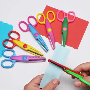 DIY 수제 종이 공예 안전 가위, 물결 무늬 종이 커터, 카와이 카드 사진 가위, 어린이 선물, 사무용품