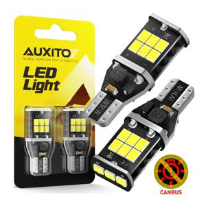 AUXITO 2Pcs Canbus T15 T16 LED 역방향 조명 W16W 912 921 LED 전구 오류 없음 자동차 백업 후면 램프 12V 6000K 흰색 슈퍼 브라이트