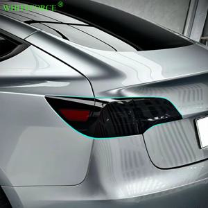 Tesla Model Y/3 2021-2023 Blackened TPU 헤드 라이트 미등 색상 변경 필름 모델 Y 도어 보이지 않는 TPU 보호 필름
