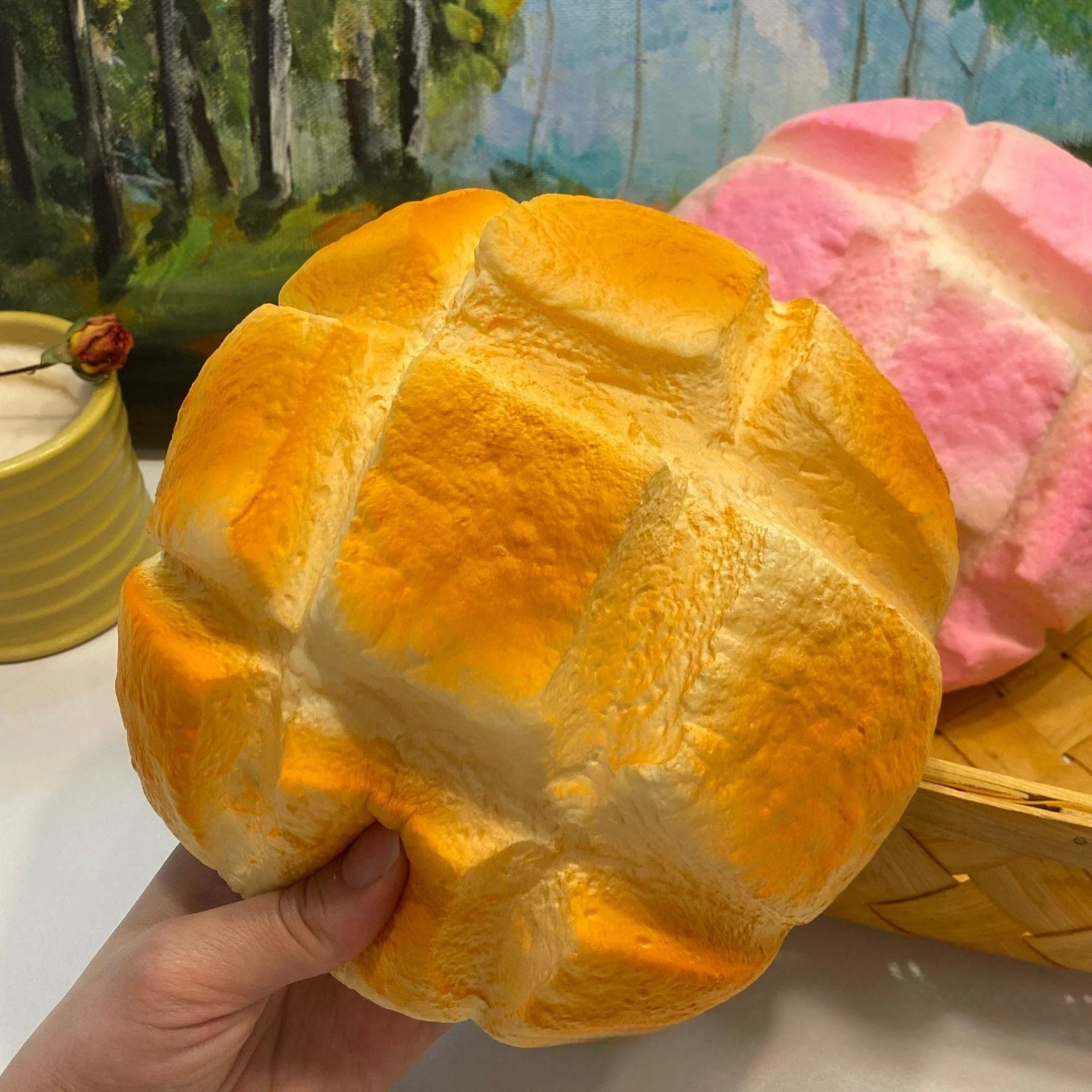 고품질 천천히 상승 Squishy 빵 대형 파인애플 롤빵 스트레스 릴리프 장난감 장난 장식 독특한 생일 선물