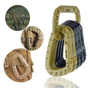 5pcs Tac 링크 몰리 벨트 D 버클 클립 ITW 키 체인 야외 배낭 카라비너 ​​후크 캠핑 등산 장비 EDC 멀티 도구