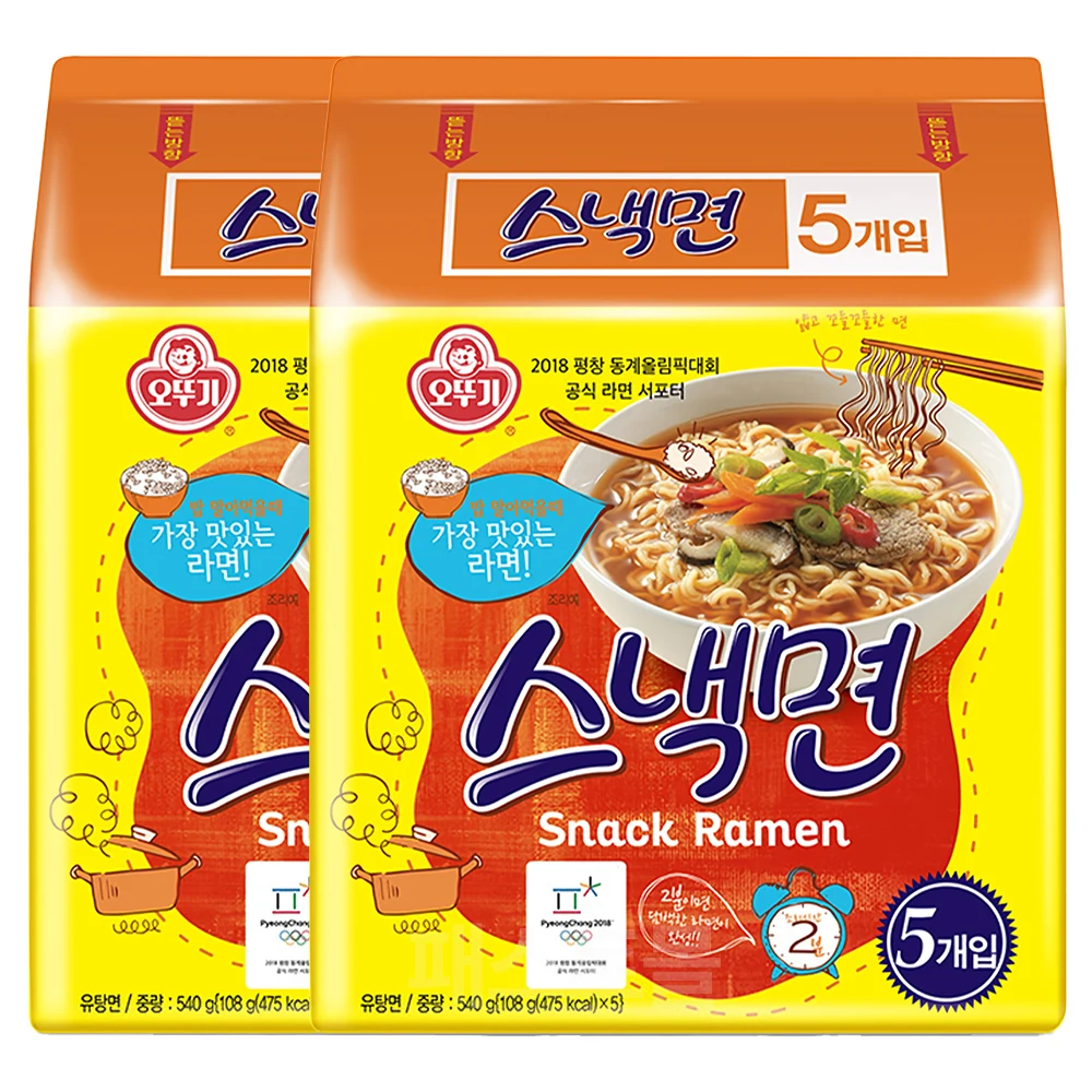 오뚜기 스낵면 멀티팩(108g X 5개입) 540g 2멀티팩
