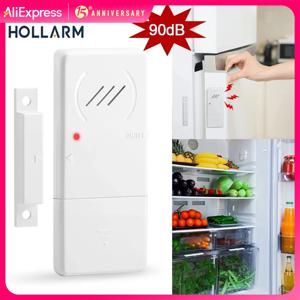 Hollarm 냉동고 도어 알람 60 초 지연 냉장고 알람 무선 도어 창 열기 센서 시끄러운 90dB 홈 보안