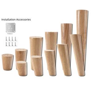4Pcs 나무 가구 다리 테이퍼 피트 의자 소파 테이블 컴퓨터 책상 가구 다리 가구 액세서리 교체 피트