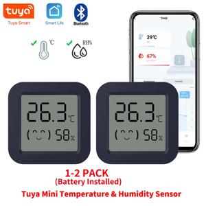 Tuya 블루투스 온도 습도 센서 미니 LCD 화면 스마트 Tuya APP 원격 음성 제어 Google 온도계 습도계