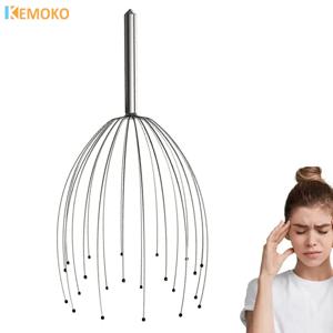 헤드 마사지 헤드 긁는 문어 두피 24 손가락 비 영혼 추출기 신성한 머리 편안한 머리카락 추출 건강 관리