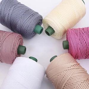 크로셰 원사 아이스 로프 실, 핸드 뜨게 가방 모자 신발, 직조 DIY 후크 쿠션, 뜨게 소재 재봉 액세서리, 3mm