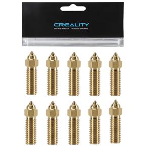 Creality K1 황동 노즐 키트, 3D 프린터, K1, K1 Max, Ender 3 V3 KE, CR-10 SE, CR-M4 용 고속 0.4mm 노즐 키트, 10 개