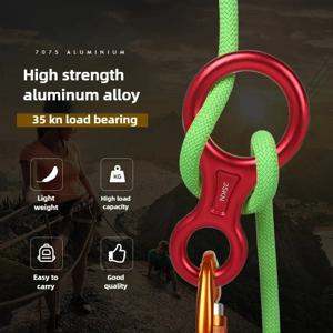 COutdoor 등산 Abseil 35KN 작은 로프 Lappet 장비 캠핑 등산 휴대용 원본