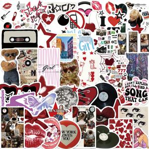 50pcs 멋진 다운타운 Y2K 여자 스티커 미적 오토바이 냉장고 전화 자동차 스케이트 보드 노트북 스티커 데칼 클래식 어린이 장난감